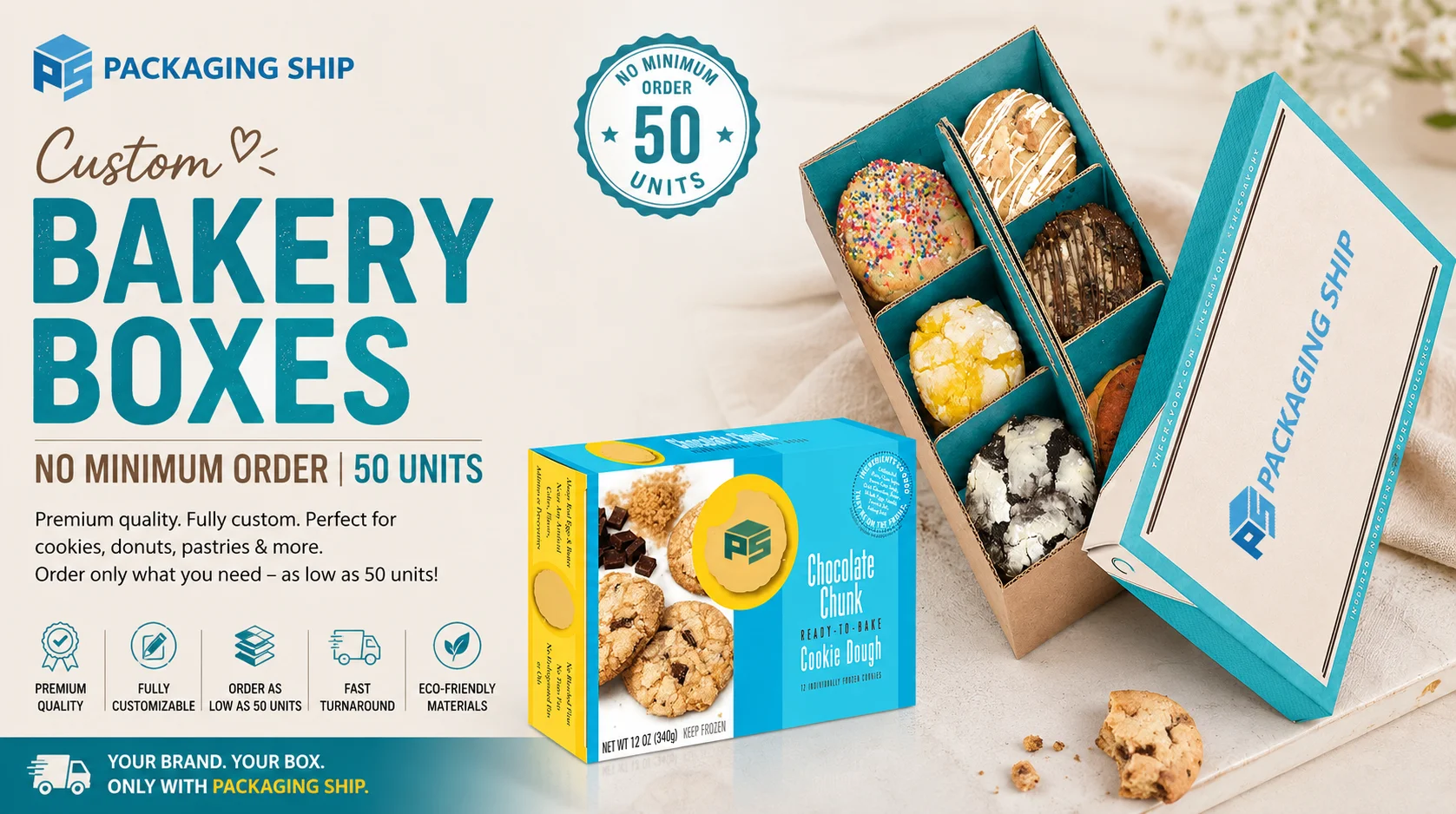 Custom Bakery Boxes No Minimum Order
