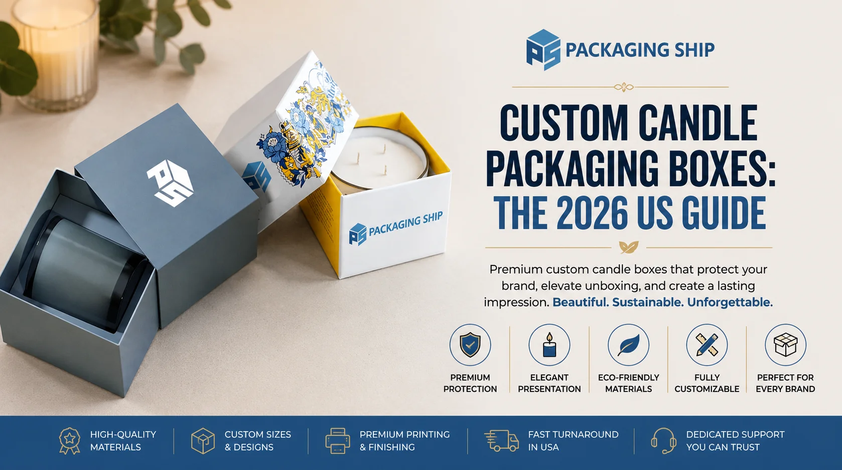 Custom Candle Packaging Boxes