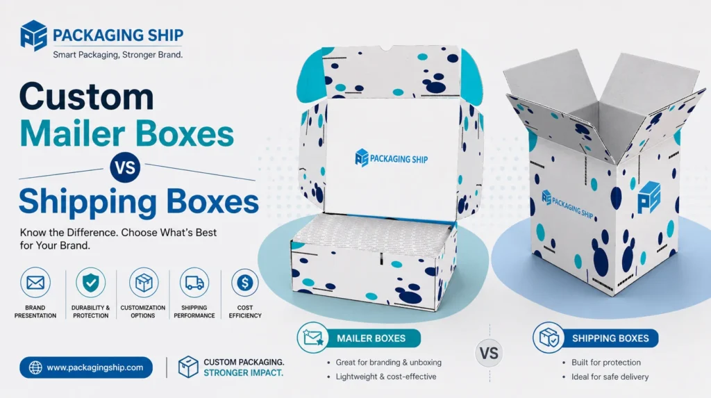 Custom Mailer Boxes vs Shipping Boxes