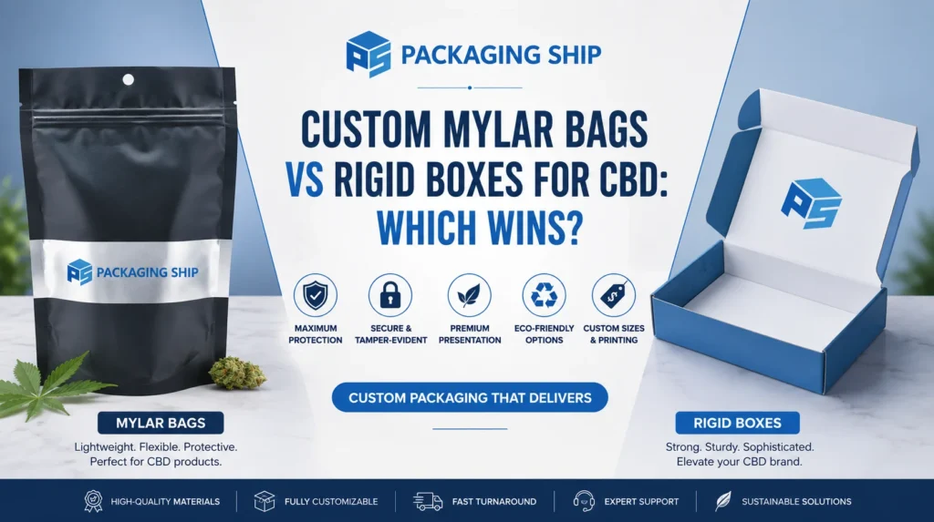 Custom Mylar Bags vs Rigid Boxes for CBD