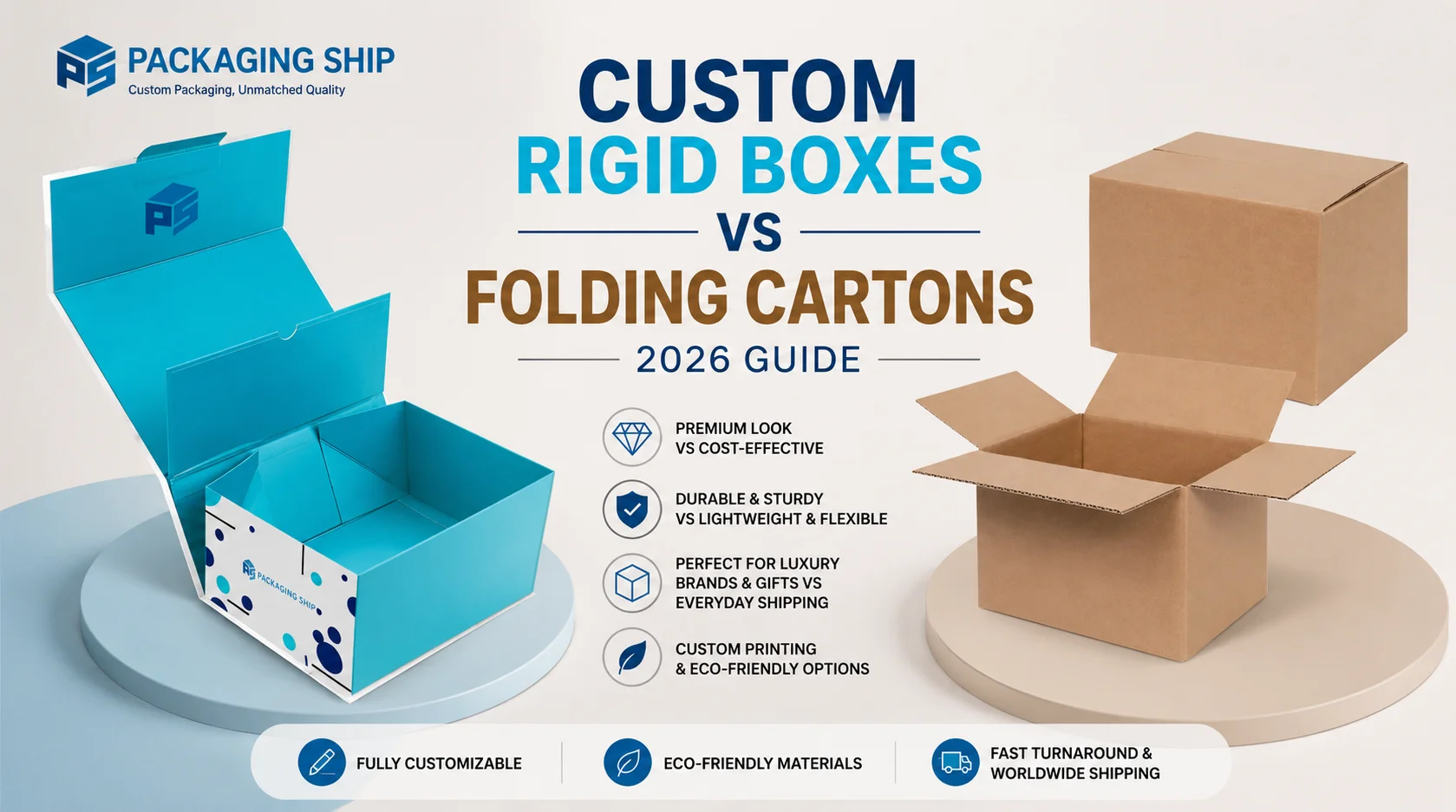 Custom Rigid Boxes vs Folding Cartons