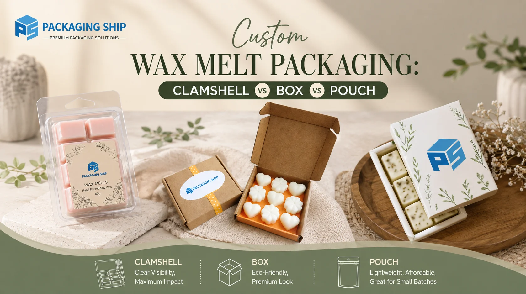 Custom Wax Melt Packaging at Packaging Ship