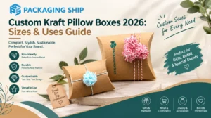 Custom Kraft Pillow Boxes 2026: Sizes & Uses Guide