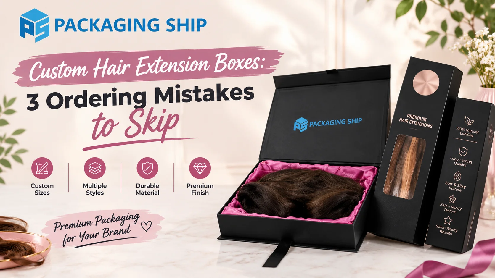 Custom Hair Extension Packaging