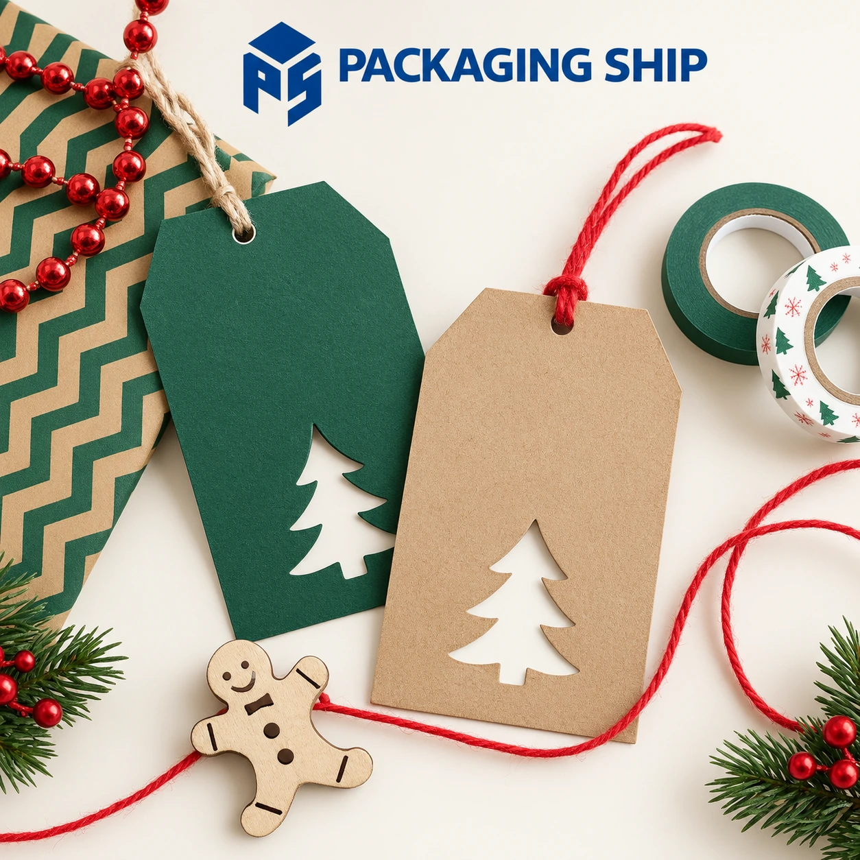 Festive Custom Christmas Gift Tags